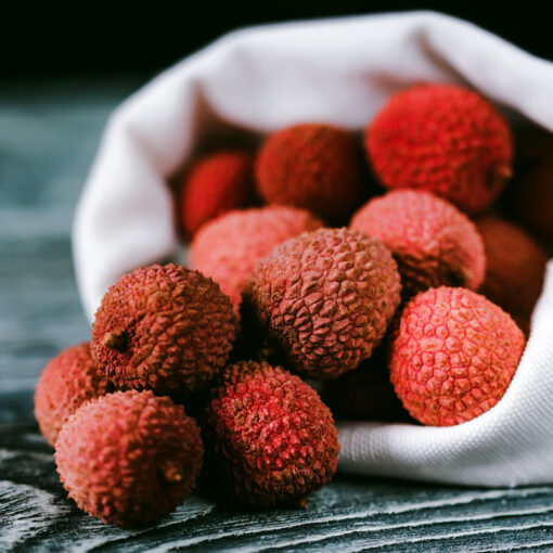 lychee fruit on a table